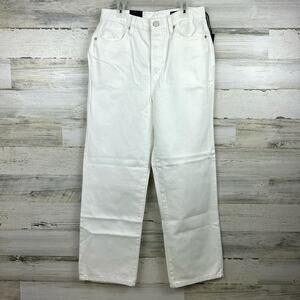 Blank NYC Womens 27 Baxter White Ribcage Straight Leg Denim Jeans NWT
